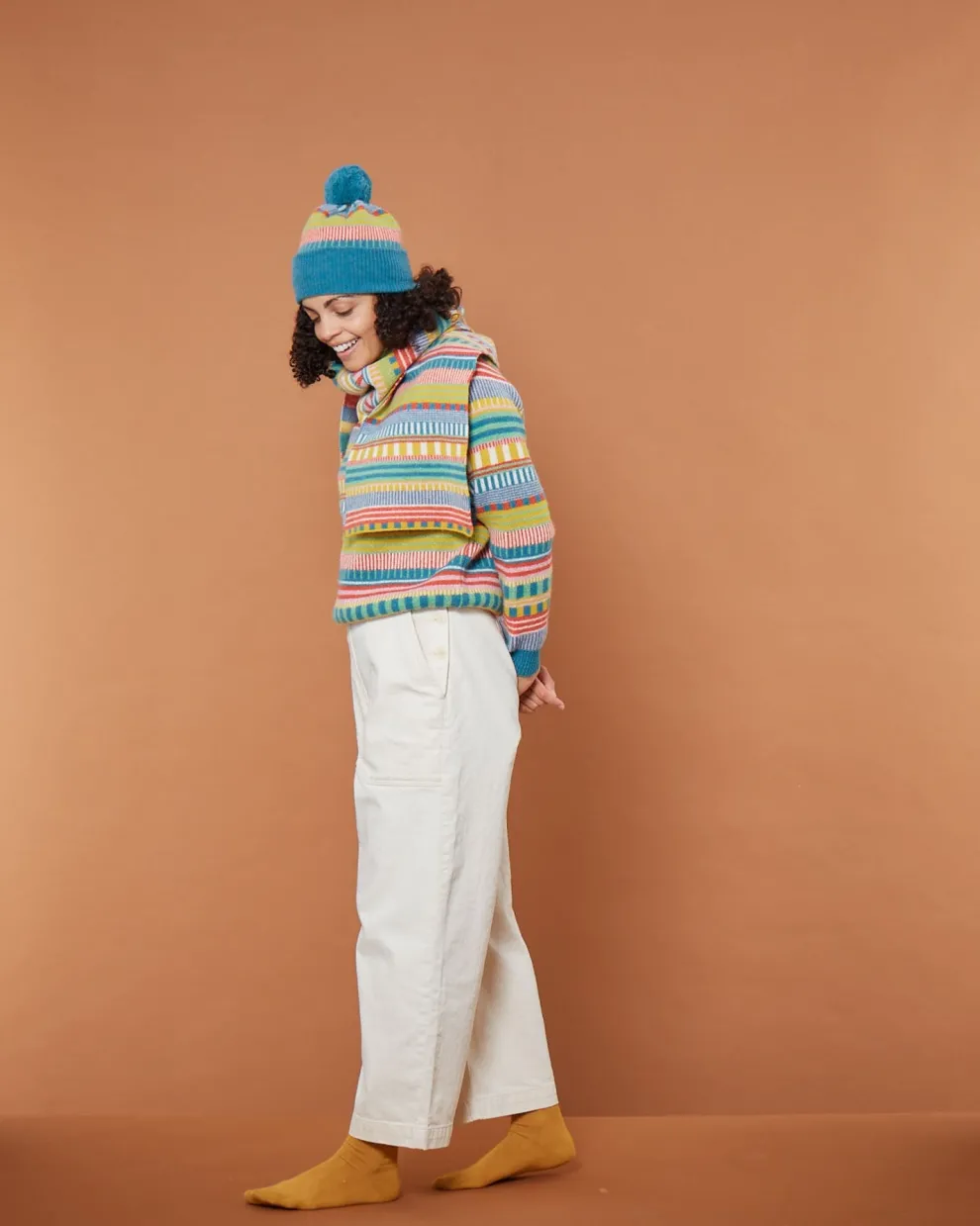 Static Stripe Beanie Hat - Tutti Frutti