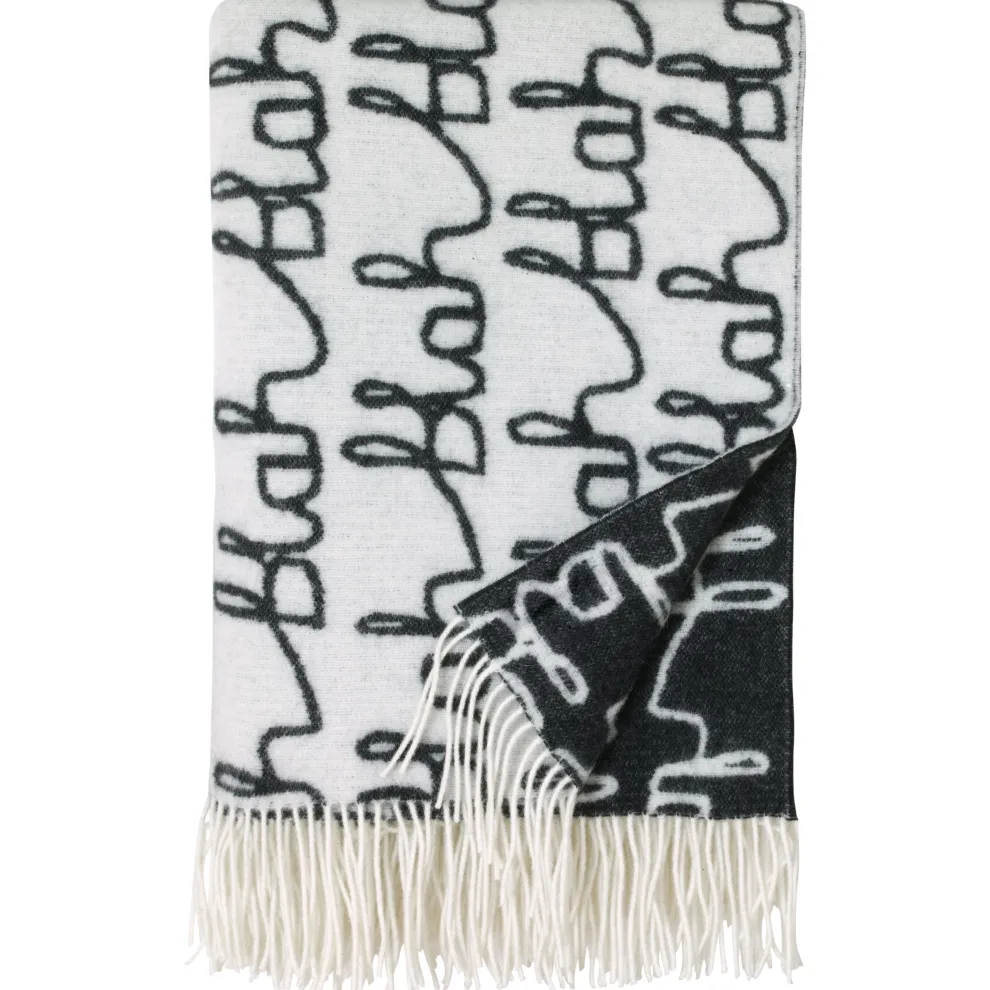Blah Blah Lambswool Throw