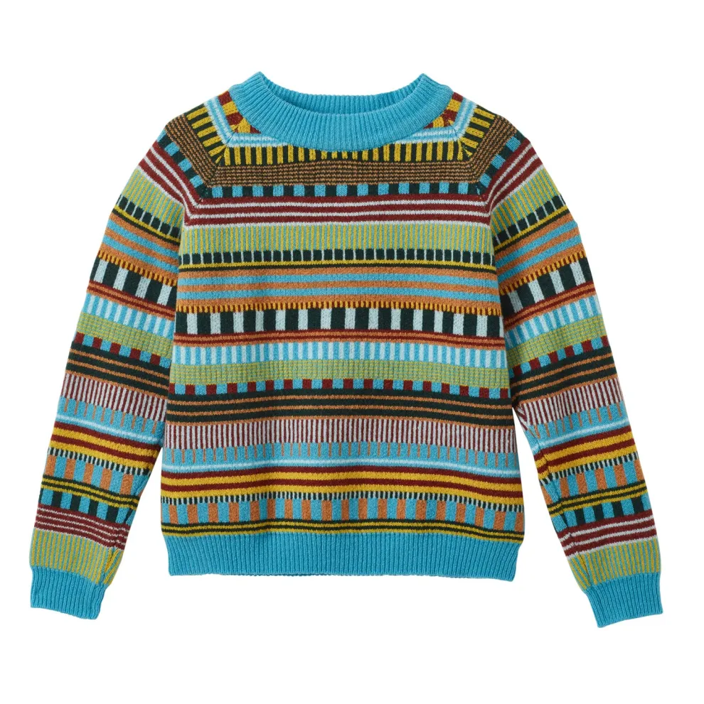 Static Stripe Jumper - Turquoise