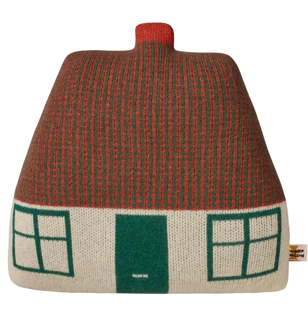 Cottage Shaped Cushion - Green