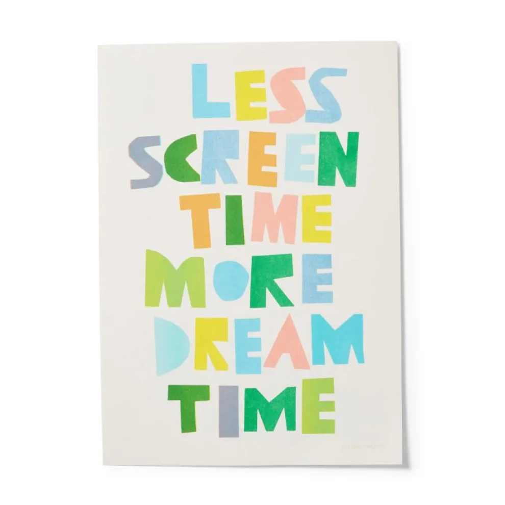Less Screen Time, More Dream Time Riso Print