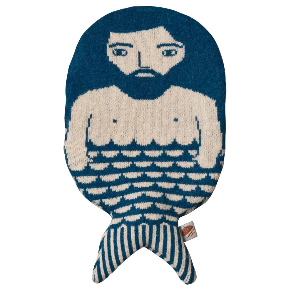 Merman Hot Water Bottle - Blue