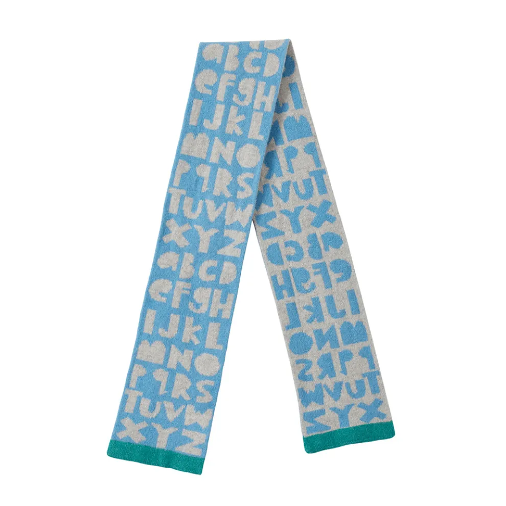 Kids Alphabet Scarf - Blue