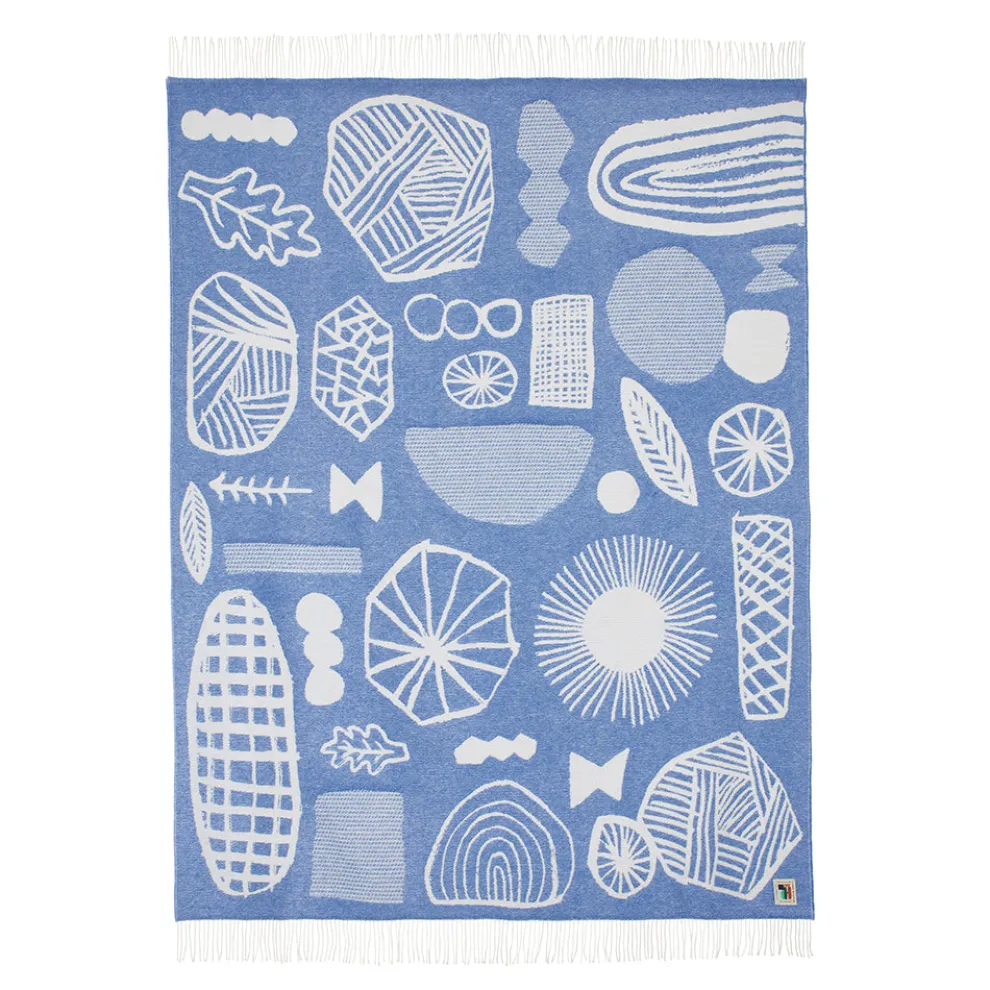 Forager Throw - Blue & White