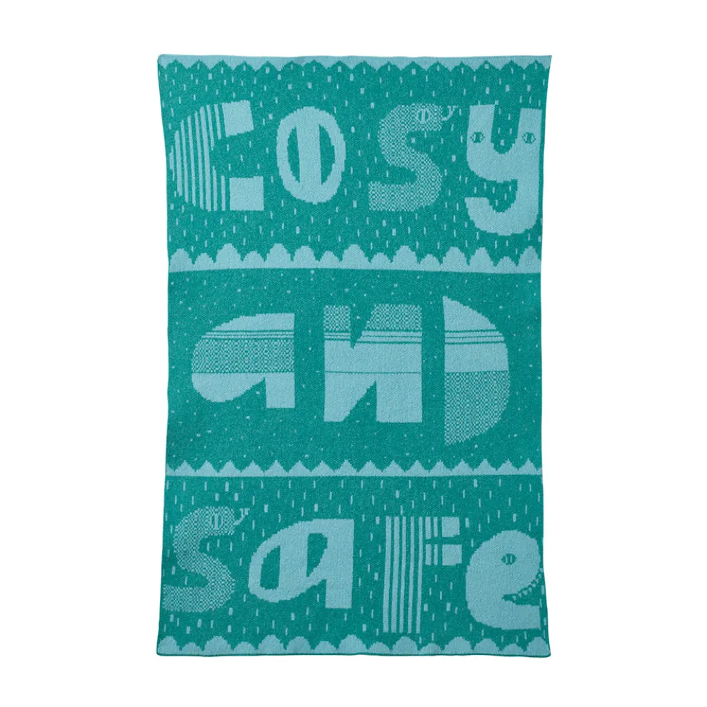 Cosy and Safe Mini Blanket - Blue & Green